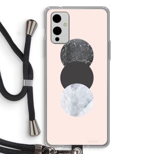 Marmeren cirkels: OnePlus 9 Transparant Hoesje met koord
