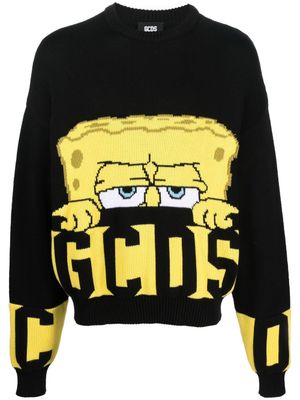 GCDS pull à logo imprimé - Noir