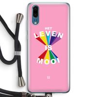 Het Leven Is Mooi: Huawei P20 Transparant Hoesje met koord