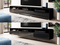 Tv-meubel BABEL II 3 deuren 3 vakken hoogglans zwart/zwart Tv-meubel BABEL II 3 deuren 3 vakken hoogglans zwart/zwart