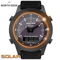 North Edge Evoque militaire stopwatch sport digitale herenhorloges waterdicht kompas zonne-energie wereldtijd alarm slimme klok Lightinthebox