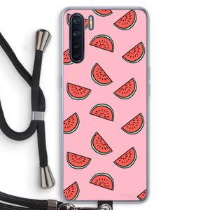 Watermeloen: Oppo A91 Transparant Hoesje met koord