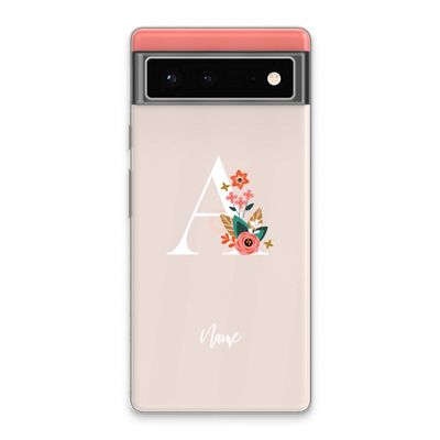 Pink Bouquet: Google Pixel 6 Transparant Hoesje