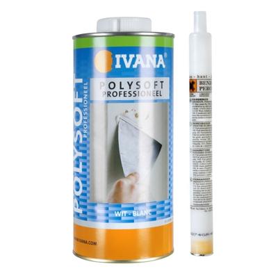 Ivana polysoft renovatiepasta - plamuur met verharder - wit 1.5 kg