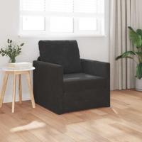 Vloerslaapbank met kussen Zwart 74 x 77 x 81 cm Fluweel