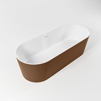 Vrijstaand bad Mondiaz Noble | 180x75 cm | Solid surface | Ovaal | Rust - Talc