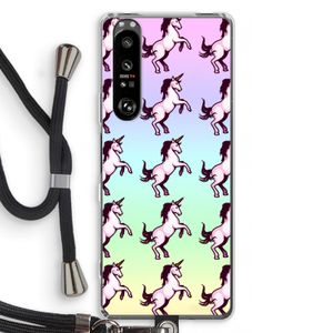 Musketon Unicorn: Sony Xperia 1 III Transparant Hoesje met koord