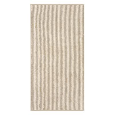 Cawö Cawö Two-Tone Stripe Handdoek 50x100 sand