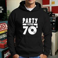 retro vintage hoodie katoenmix Jaren 70 80 90 voor heren volwassenen hot stamping feest Casual Dagelijks Lightinthebox - thumbnail