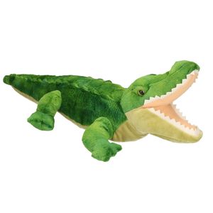 Pluche knuffel krokodil groen 38 cm   -