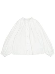 MM6 Maison Margiela chemise en coton à col froncé - Blanc