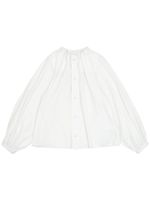 MM6 Maison Margiela chemise en coton à col froncé - Blanc