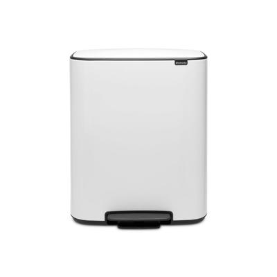 Brabantia Bo Pedaalemmer - 60 liter - kunststof binnenemmer - wit 211300