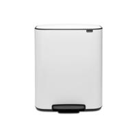 Brabantia Bo Pedaalemmer - 60 liter - kunststof binnenemmer - wit 211300