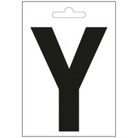 Nautic letter Y zwart 100 mm.