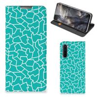 OnePlus Nord | Bookcase | Cracks Blue