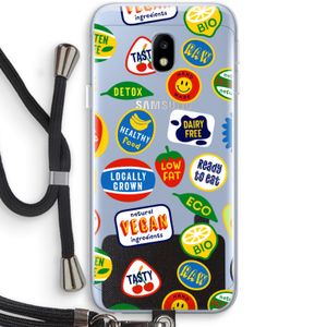 Fruitsticker: Samsung Galaxy J3 (2017) Transparant Hoesje met koord