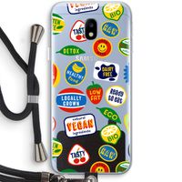 Fruitsticker: Samsung Galaxy J3 (2017) Transparant Hoesje met koord