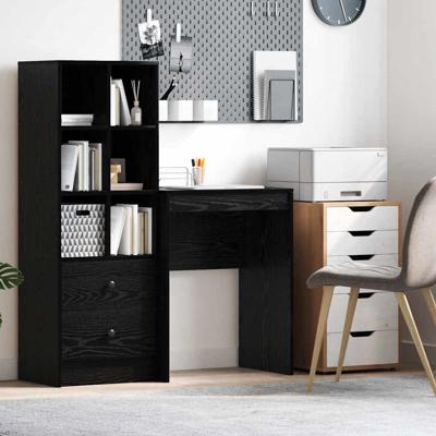 Bureau Zwart eiken 60 x 40 x 76 cm Bewerkt hout