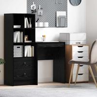 Bureau Zwart eiken 60 x 40 x 76 cm Bewerkt hout