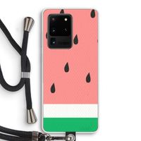Watermeloen: Samsung Galaxy S20 Ultra Transparant Hoesje met koord