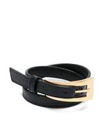 Saint Laurent bracelet en cuir à tour multiples - Noir