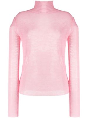 Jil Sander pull à patch logo - Rose