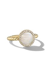 David Yurman bague Petite Elements en or 18ct pavée de diamants - thumbnail