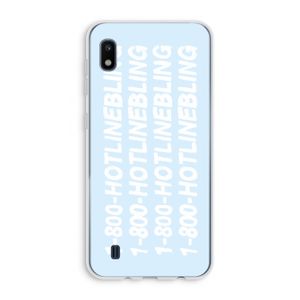 Hotline bling blue: Samsung Galaxy A10 Transparant Hoesje