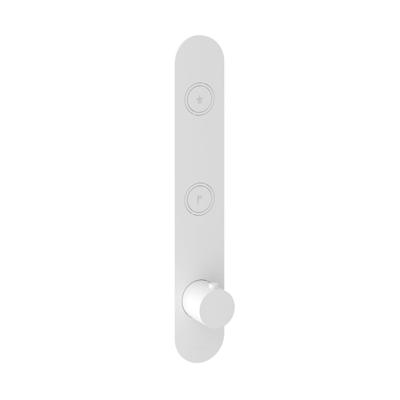 Hotbath Cobber afbouwdeel inbouwthermostaat met 2 pushbuttons verticale plaatsing mat wit PB066EXTWH
