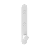 Hotbath Cobber afbouwdeel inbouwthermostaat met 2 pushbuttons verticale plaatsing mat wit PB066EXTWH