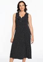 Yoek Mouwloze jurk DOTS | Zwart | Maat 38/40 Yoek Mouwloze jurk DOTS | Zwart | Maat 38/40