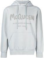 Alexander McQueen hoodie à logo imprimé - Gris