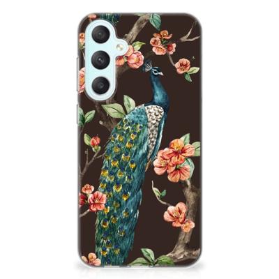 Samsung Galaxy S23 FE | TPU Hoesje | Pauw met Bloemen