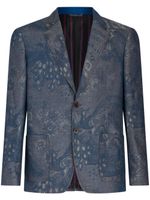 ETRO blazer à motif en jacquard - Bleu - thumbnail