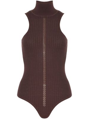 RTA body en maille à col montant - Marron