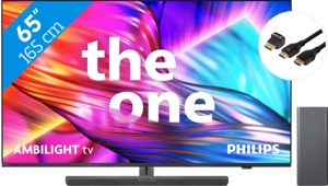 Philips The One 65PUS8909 - Ambilight (2024) + Soundbar + Hdmi kabel