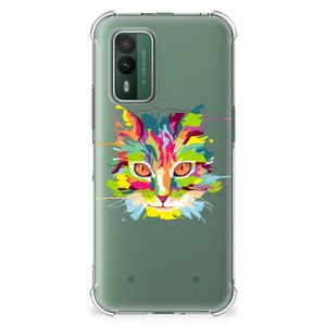 Nokia XR21 Stevig Bumper Hoesje Cat Color