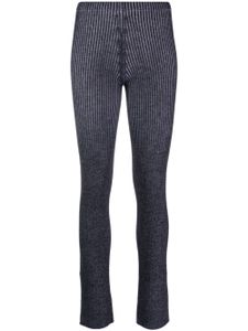 Roberto Collina pantalon en mérinos à design nervuré - Noir