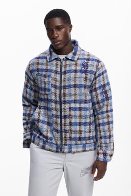 Geruite jas met zakken - BLACK - L