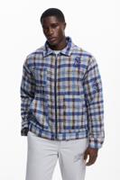 Geruite jas met zakken - BLACK - L