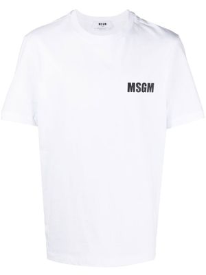 MSGM t-shirt à logo imprimé - Blanc