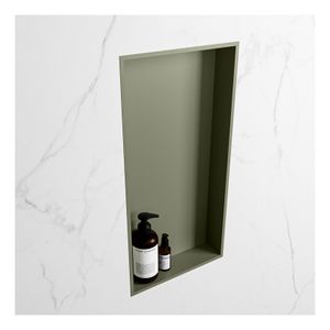 Wandnis Solid Surface Easy | In- en opbouw | 30x60x8 cm | 1 vak | Army