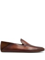 Magnanni chaussons Heston en cuir à bout en amande - Marron