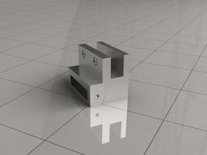 Wiesbaden haakse glaskoppeling voor stabilisatiestang chroom