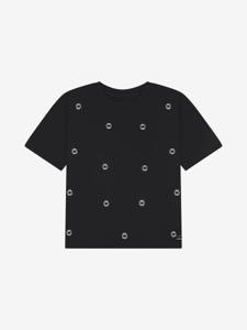 Nik&Nik zomer t-shirt meisjes - zwart - Eyelet