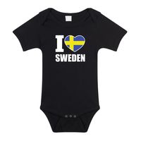 I love Sweden baby rompertje zwart Zweden jongen/meisje - thumbnail