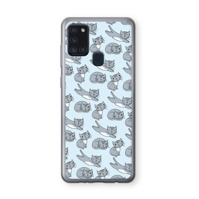 Poezen: Samsung Galaxy A21s Transparant Hoesje