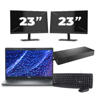 Dell Latitude 5330 - Intel Core i7-12e Generatie - 13 inch - 16GB RAM - 256GB SSD - Windows 11 Home + 2x 23 inch Monitor