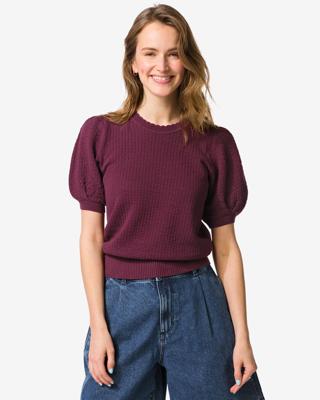 HEMA Damestrui Franka structuur bordeauxrood (bordeauxrood)